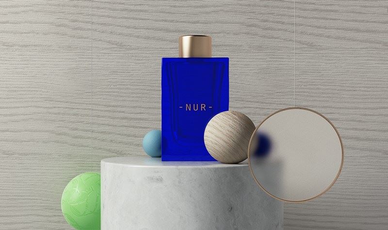 간단한 향수 포장 디자인의 NUR 향수